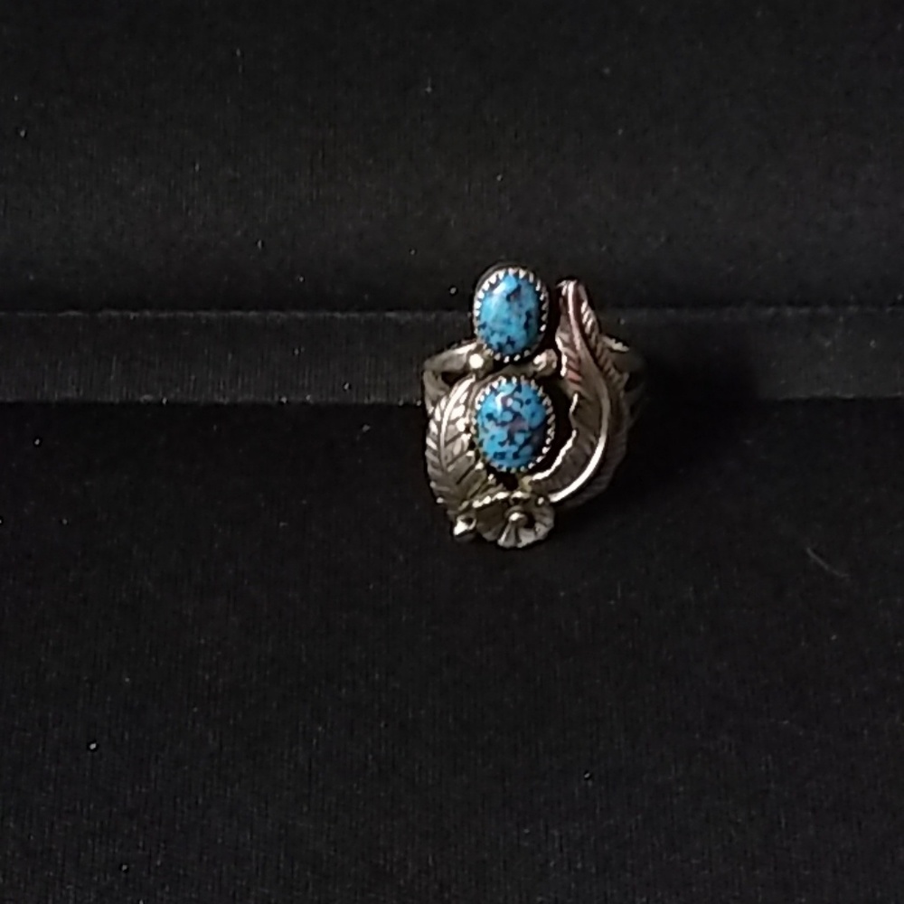Navajo native American turquoise and sterling ring